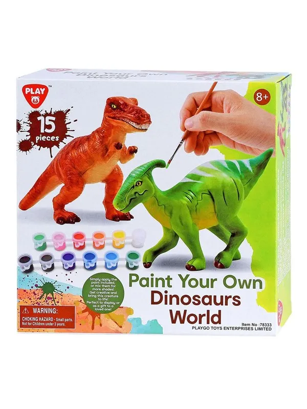 PLAY - Paint Your Own Dinosaurs 15pcs.