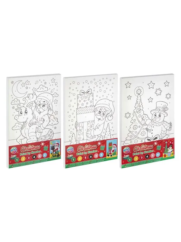 Creative Craft Group Canvas Paint by Number Christmas