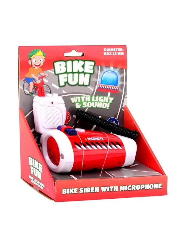 Johntoy - Bike Fun Bicycle Siren Fire Department with Microphone