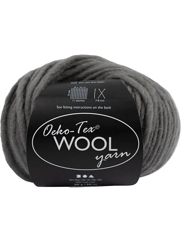 Creativ Company Wool yarn Gray 50m