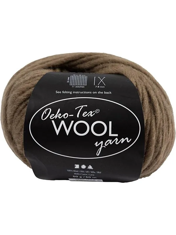 Creativ Company Wool yarn Light brown 50m