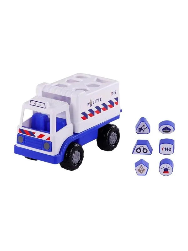 Cavallino Toys - Cavallino Police Truck Shape Sorter with 6 Blocks 26cm