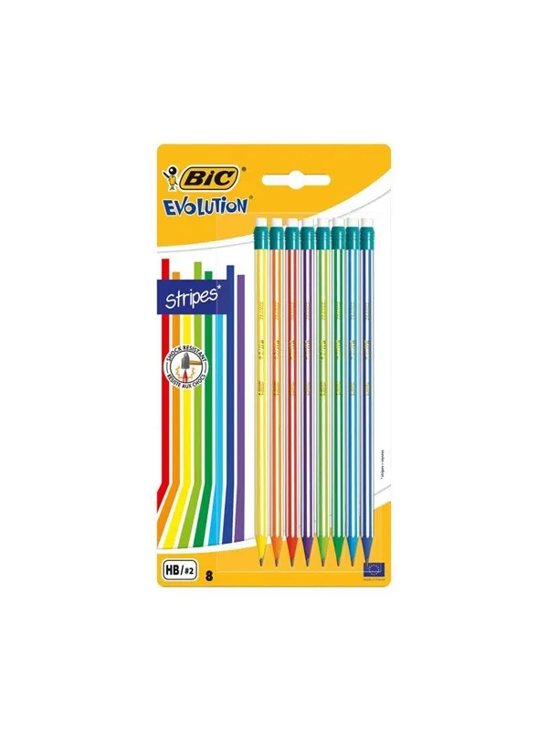 BIC - Evolution Pencils with Eraser 8pcs.