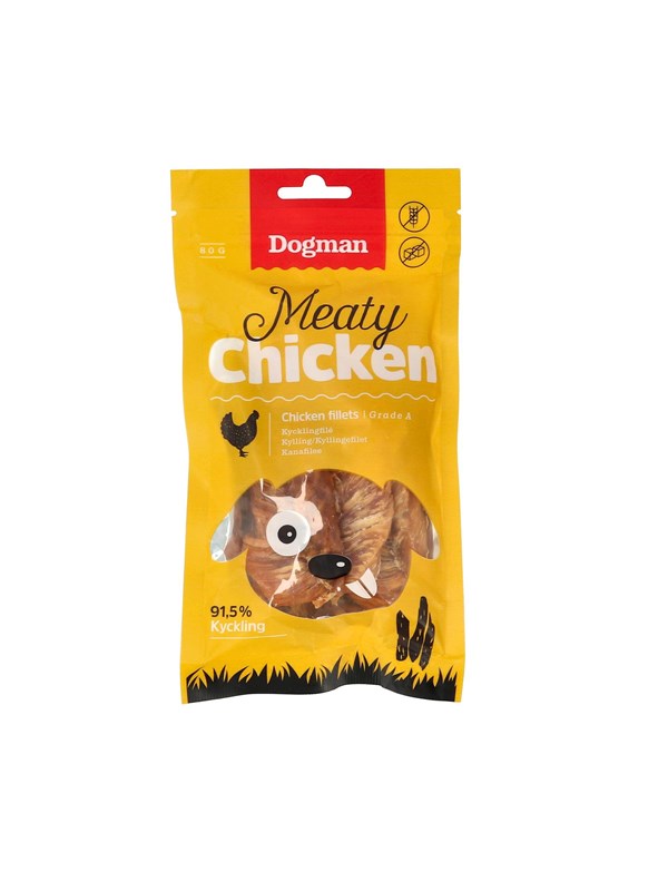 Dogman Meaty Chicken Fillets Dog Treats 80g