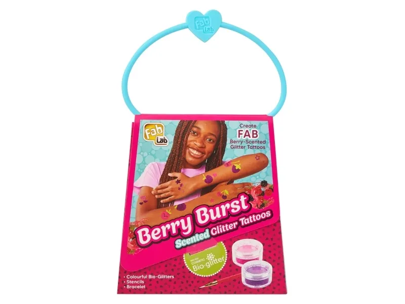 Fab Lab Berry Burst Glitter Tattoos with scent