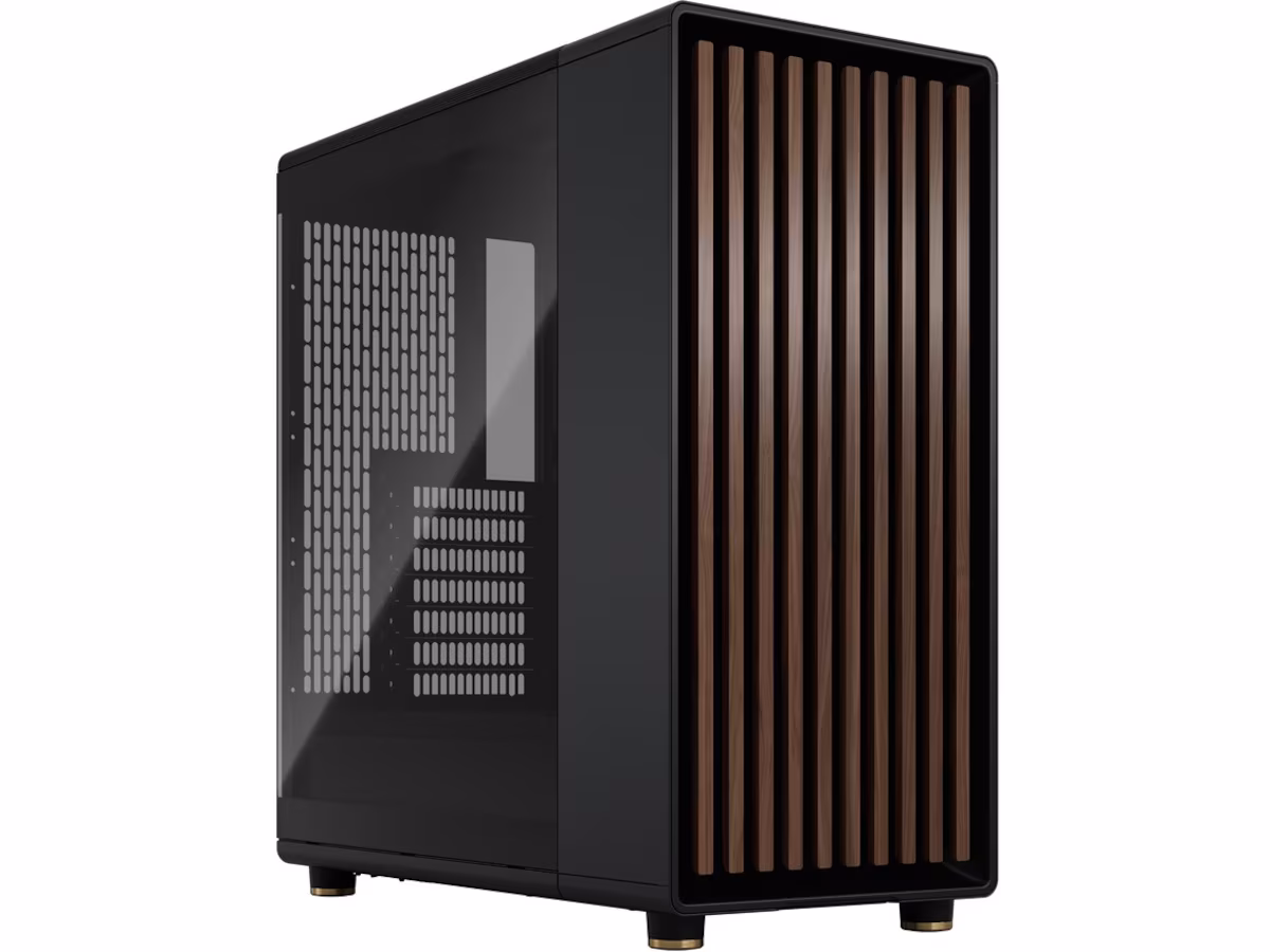 Fractal North Charcoal Black TG Mid Tower