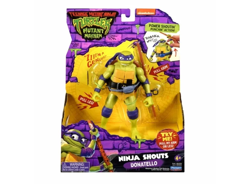 Playmates Toys Turtles Mutant Mayhem - Power Sounds 14cm - Donatello