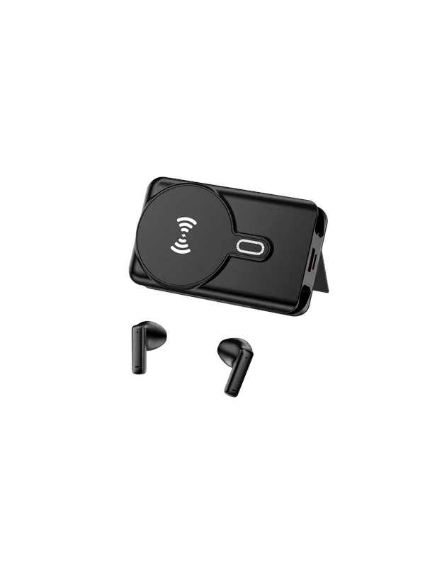 DENVER Powerbank + Bluetooth Earbuds - Black Nødlader - Svart - 5000 mAh