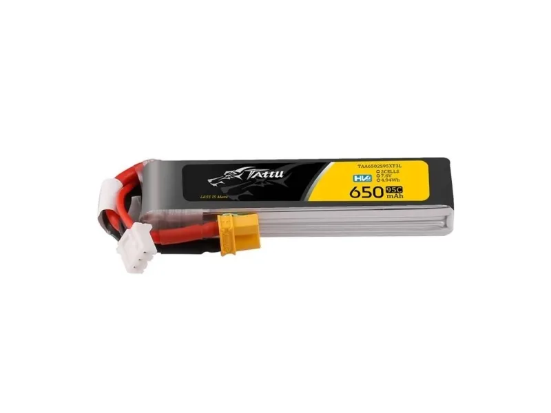 Gens ace &Tattu Accumulator Lipo 2s 650mAh 95C 7.6V HV z XT30 Long-Pack