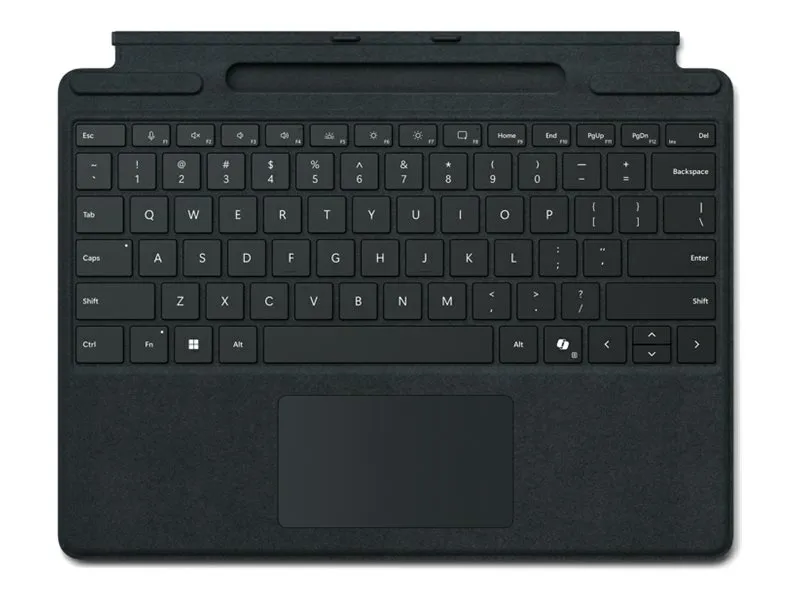 Microsoft Surface Pro Keyboard - keyboard - with trackpad accelerometer Surface Slim Pen 2 storage and charging tray - QWERTY - Netherlands - black Input Device - Tastatur - Nederlandsk - Svart
