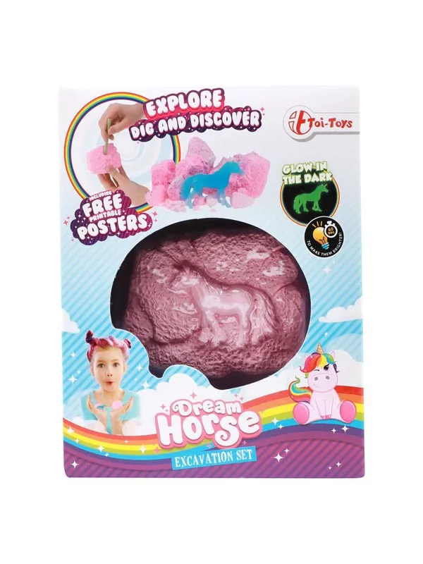 Toi-Toys - Excavation set Unicorn Glow in the Dark