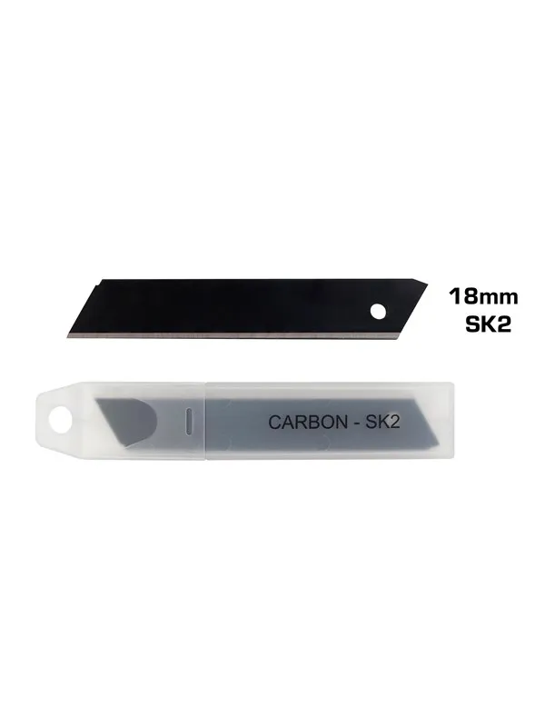 Boxer Knife blades 18mm. 10 pcs. CARBON SK2 break off