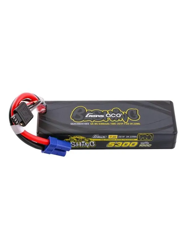 Gens ace &Tattu G-Tech 5300mAh 7.4V 100C 2S1P Lipo z EC5