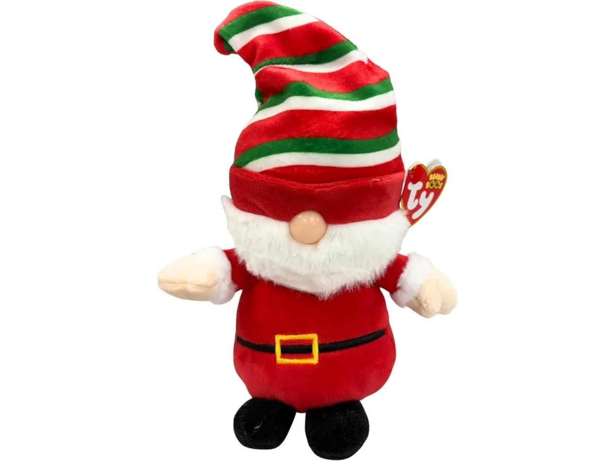 Ty Beanie Boo's Christmas Gnome Gnewman Santa 15cm