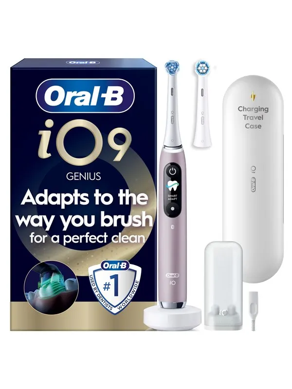 Oral-B Elektrisk tannbørste iO9 Rose Quartz + 1 Extra Refill