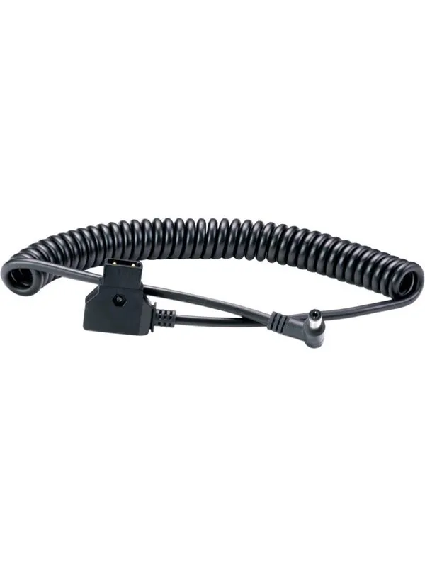 Atomos D-Tap to DC Locked connector Barrel Coiled Cable for Battery Eliminator and all Recorders