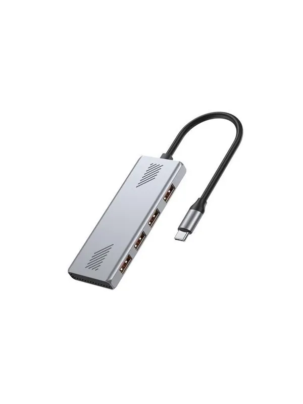 Gembird 4-port USB 3.2 (Gen 2) Type-C hub USB-hub - USB 3.2 - 4 porter - Grå
