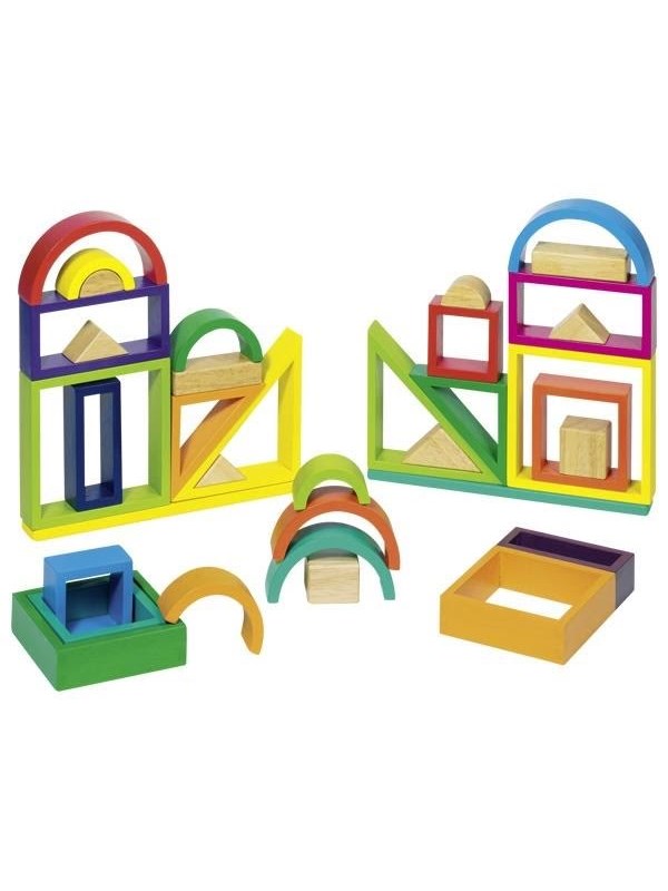 Goki Wooden Building Shapes Fantasy 38pcs