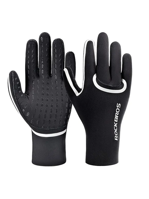 Rockbros full waterproof cycling gloves size: XXL - black