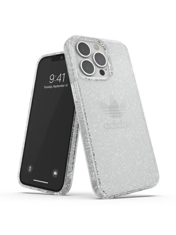 Adidas OR Protective Clear Case Glitter for iPhone 13 Pro / iPhone 13 - Clear Silver