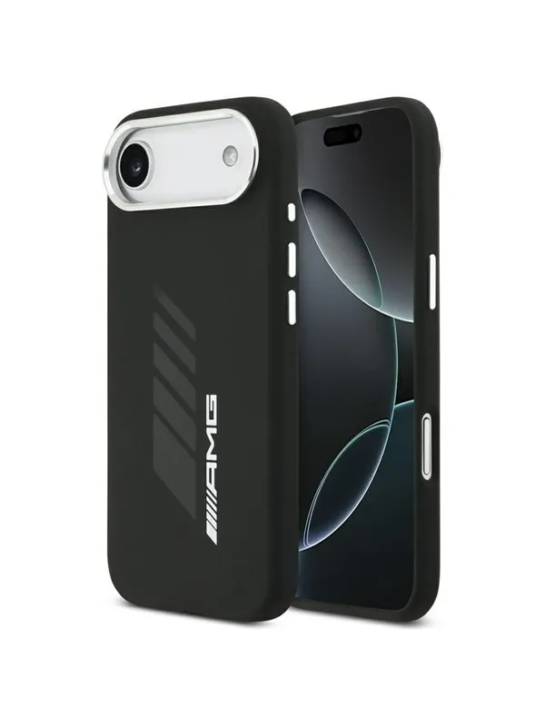 Mercedes AMG Silicone Oversize Rhombs MagSafe Case for iPhone Air - Black
