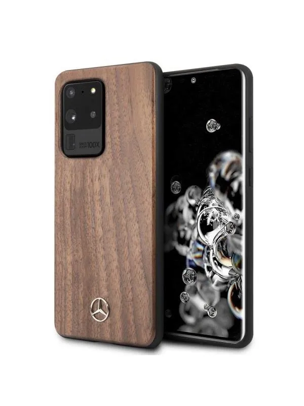 Mercedes  Wood Line Walnut Case for Samsung Galaxy S20 Ultra - Brown