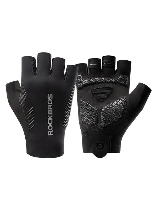 Rockbros cycling gloves spring/summer/autumn short fingers size: L - black