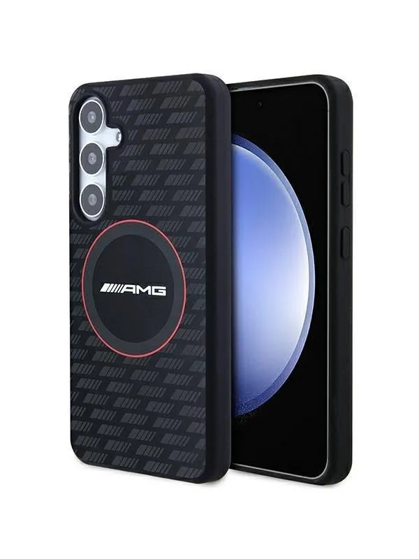 Mercedes AMG Silicone Carbon Pattern MagSafe Case for Samsung Galaxy S24+ - Black