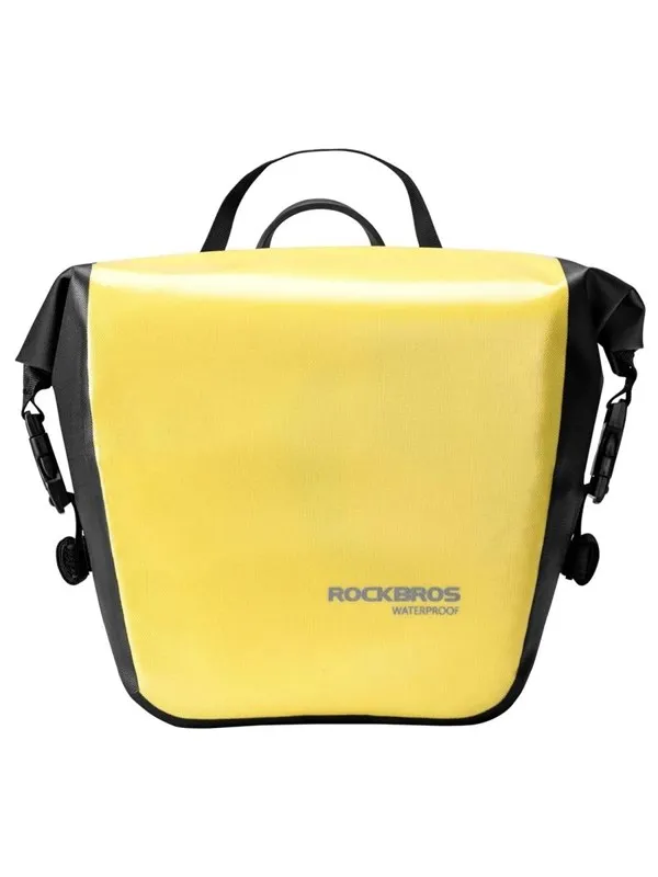 Rockbros AS-003-1Y waterproof bicycle bag with shoulder strap front/rear mounting 10-14l - yellow