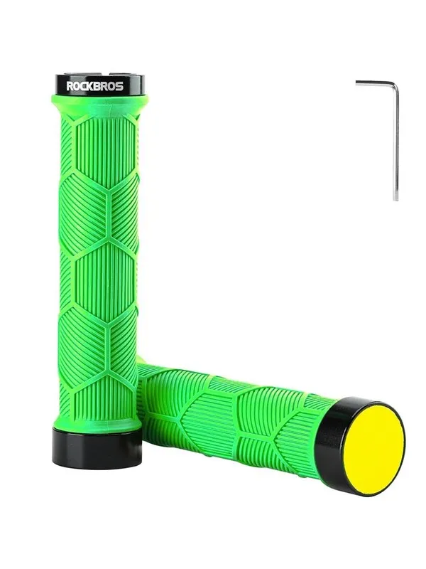 Rockbros 40720007005 bicycle grips with reflector - green