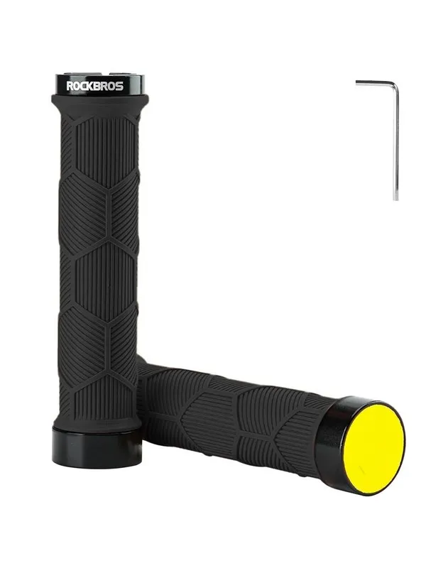 Rockbros 40720007001 bicycle grips with reflector - black