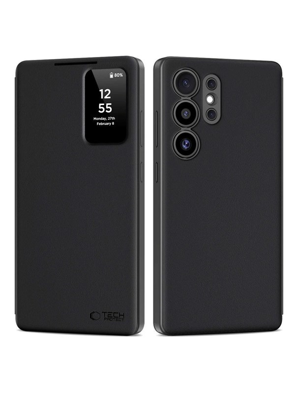 Tech-Protect  Smart Wallet Case for Samsung Galaxy S25 Ultra - matt black