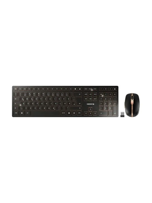 Cherry DW 9100 SLIM - Tastatur & Mussett - Italiensk - Gull