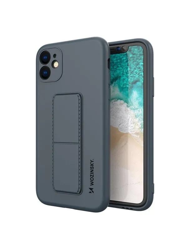Wozinsky Kickstand Case Silicone Case with Stand Case for Samsung Galaxy A72 4G Blue