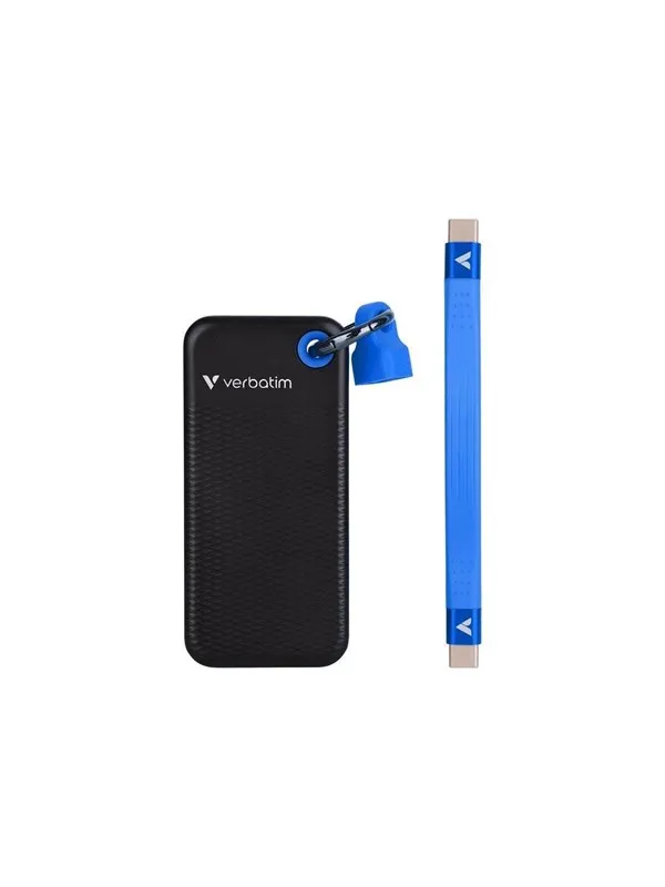 Verbatim Pocket SSD - 512GB - USB 3.2 Gen 2 - Svart / Blå