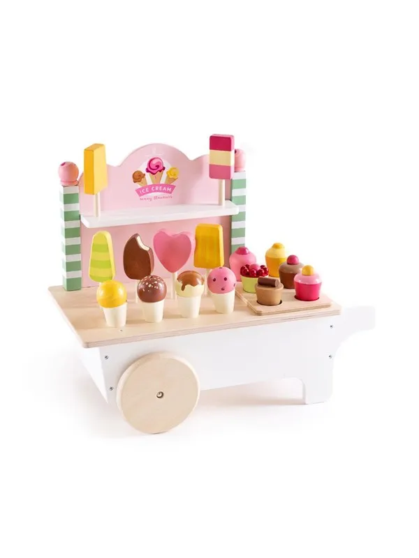 Mentari Wooden Ice Cream Cart 18 pcs.