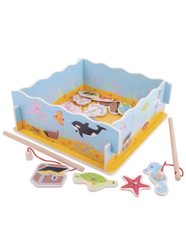 Bigjigs Wooden Magnetic Fishing Game