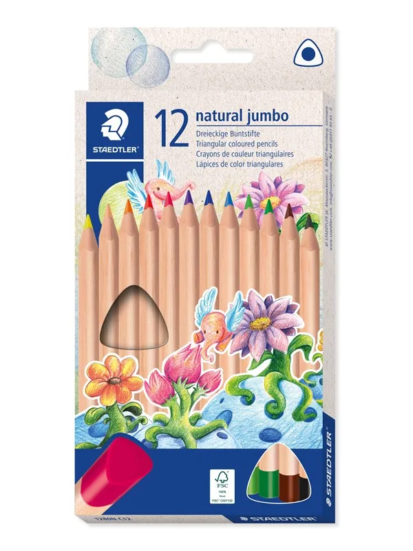 Staedtler Coloured pencil jumbo 12pc FSC 100%