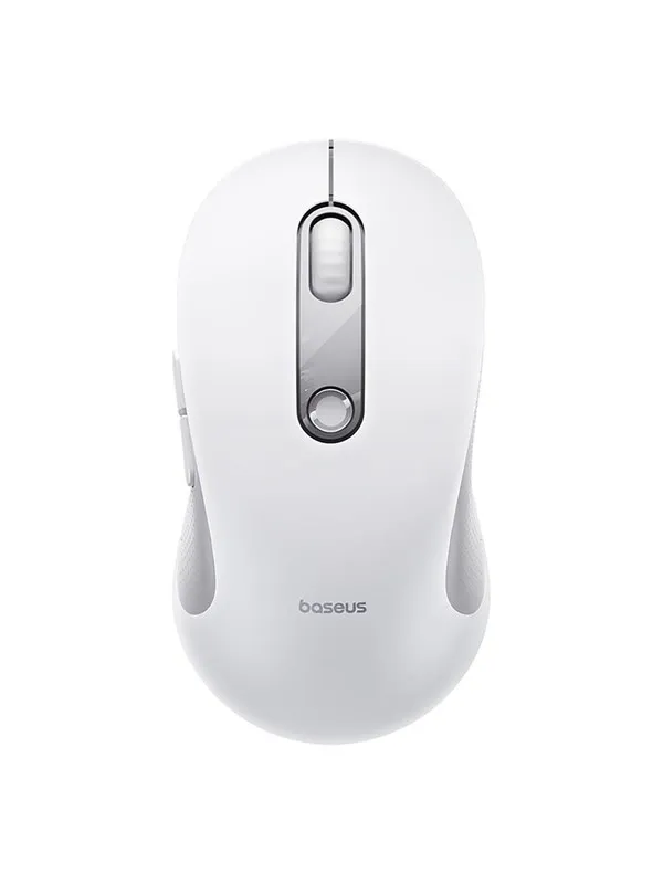 Baseus F02 Ergonomic Wireless Mouse USB 2.4GHz - White - Hvit