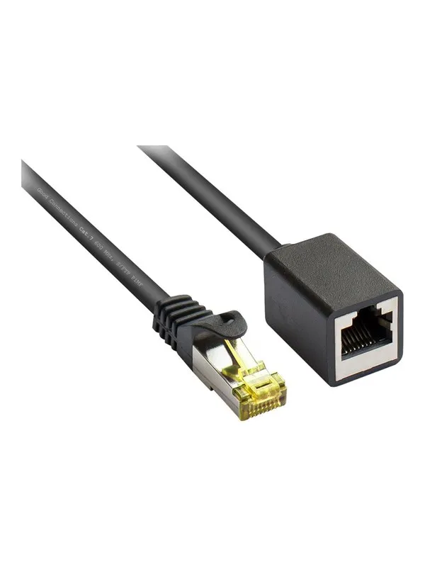 Alcasa electronik Good Connections RNS patch extension cable - 50 cm - black - Svart - 0.5 meter
