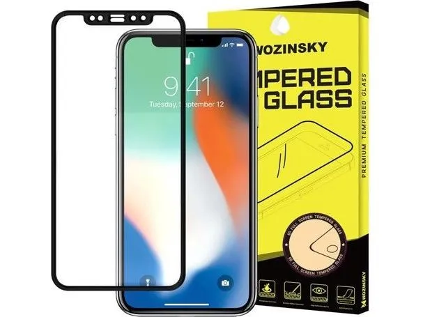 Wozinsky Super Durable Full Glue Tempered Glass Full Screen Protector With Frame Case Friendly Apple iPhone XR / iPhone 11 Black