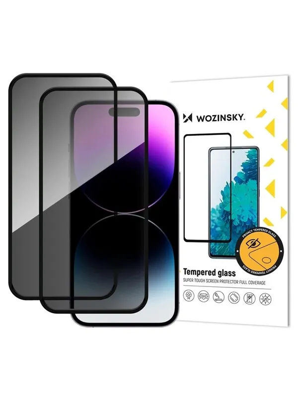 Wozinsky Privacy Glass Tempered Glass Privacy Glass for iPhone 17 Pro Max Set of 2
