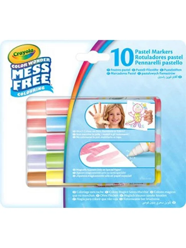 Crayola Color Wonder Pastel Mini Markers 10 Pcs