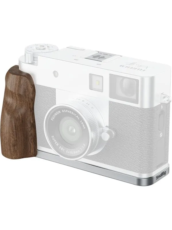 SmallRig 5223 L-Shaped Mount Plate with Wooden Handle for FUJIFILM X half Silver