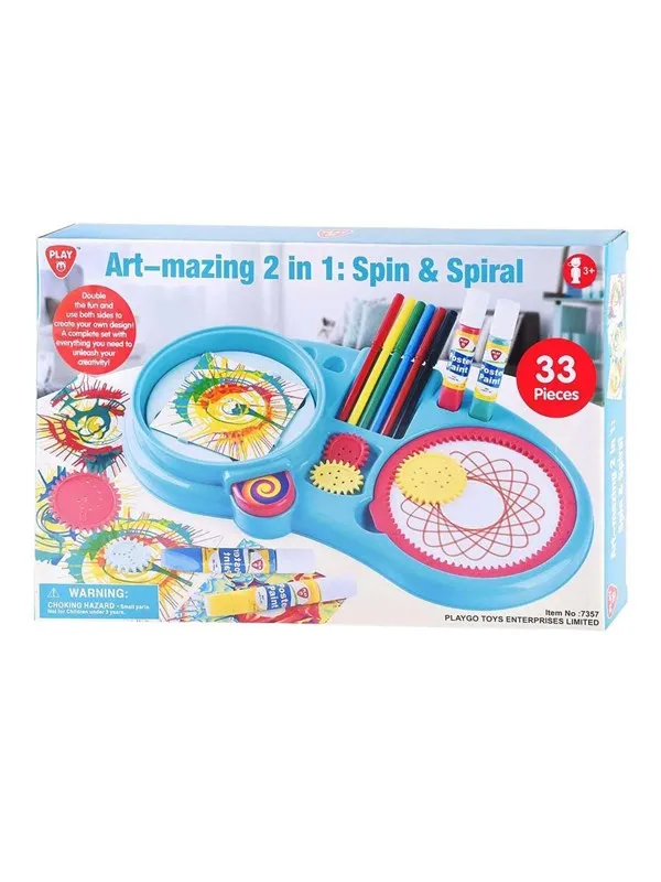 Playgo 2-in-1 Spiral Drawing Set - 33 pieces.
