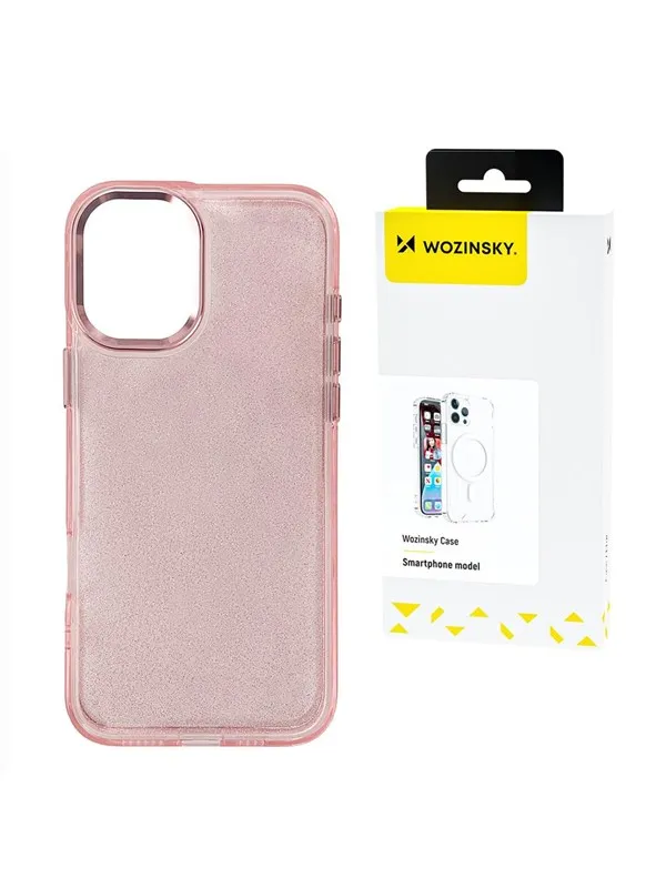 Wozinsky Glitter Case for Samsung Galaxy S24 FE - Pink with Glitter