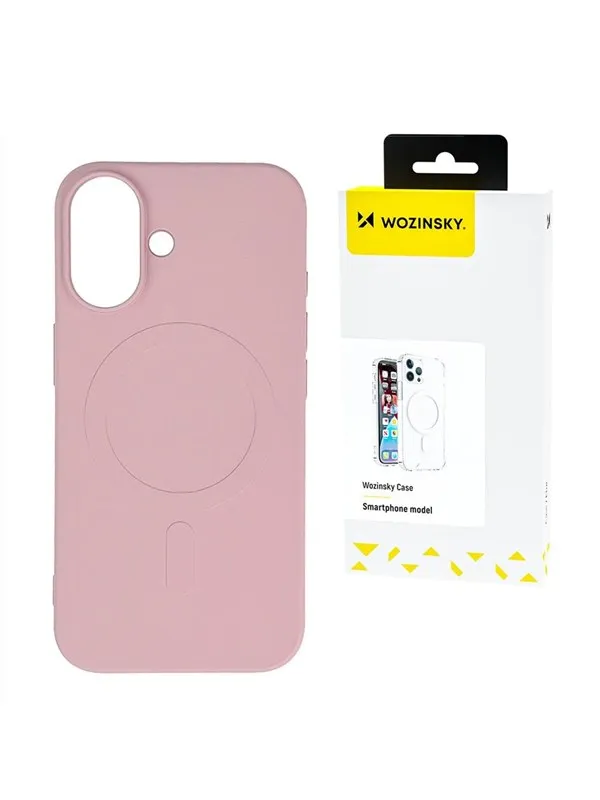 Wozinsky Liquid Silicone MagSafe Case for Samsung Galaxy S25 - Pink