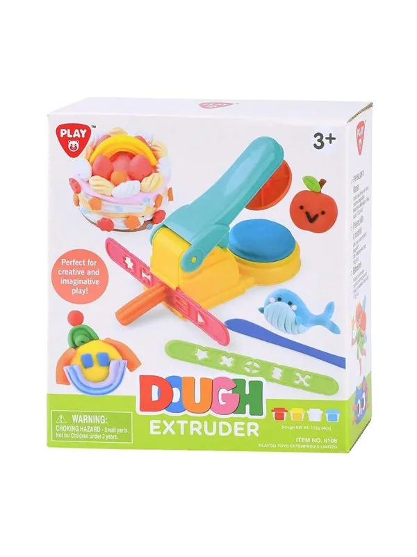 Playgo Clay Press Machine Set - 4 Clay Pots