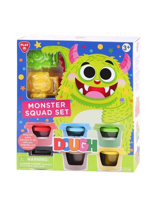 Playgo Monster Gang Clay Set - 6 Clay Pots