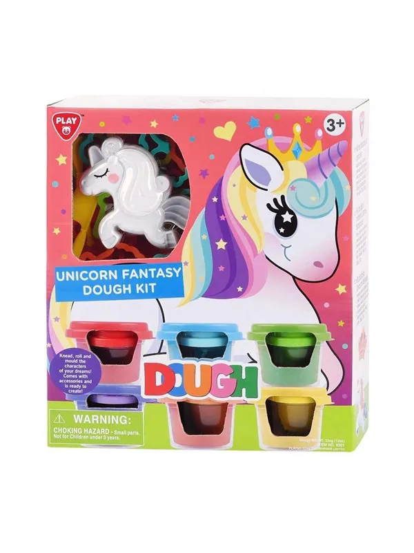 Playgo Fantasy Unicorn Clay Set - 6 Clay Pots